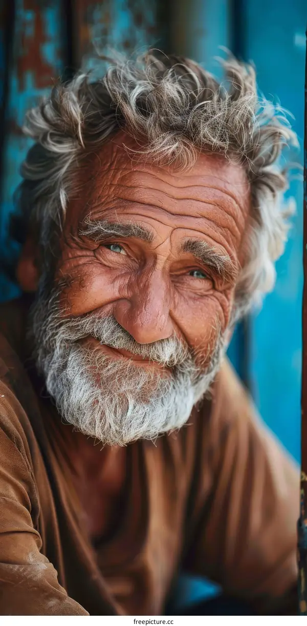 Portrait of a Smiling Elderly Man