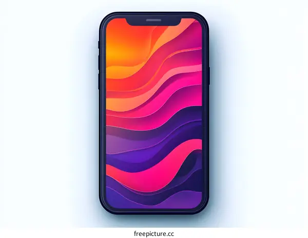 Abstract Colorful Wave Pattern Mobile Phone Background