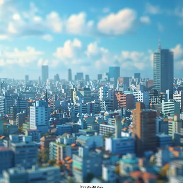 Urban Skyline Miniature Cityscape