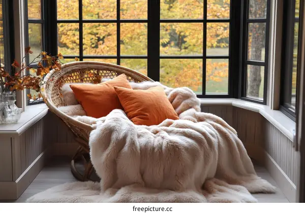 Autumn Cozy Corner Relaxation with Window View