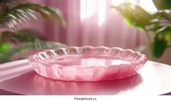 Pink Decorative Dish on a Pink Background