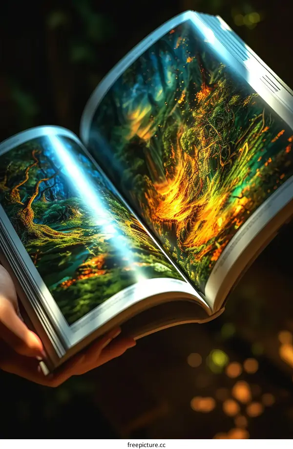 A book of magical forest illustrations