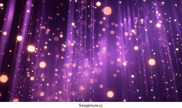 Abstract Purple Light Particles Background Design