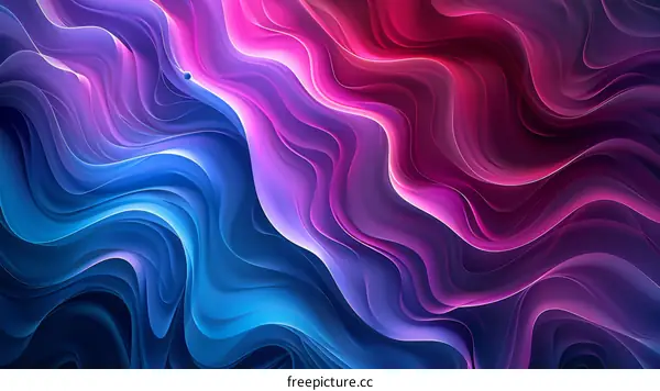 Abstract Colorful Fluid Waves