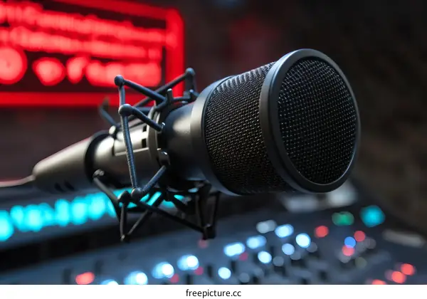 Professional Studio Microphone Close-up