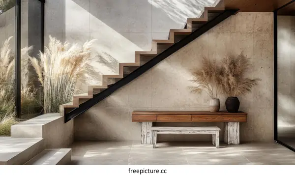 Modern Concrete Staircase Interior Design