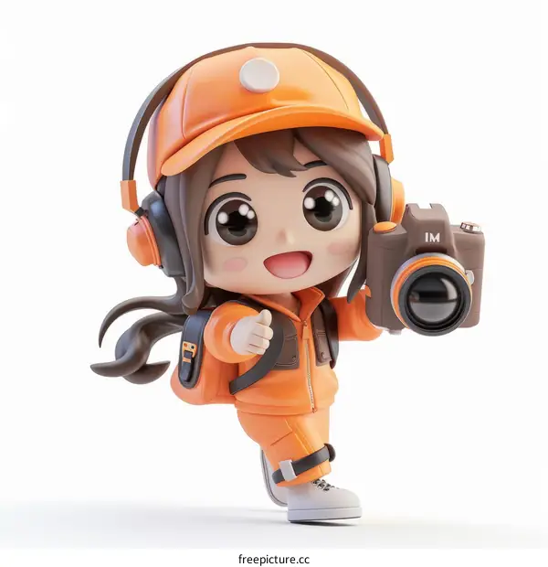 Cute Photographer Girl with her Camera