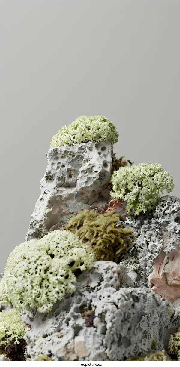 Closeup of Lichen on Rocks