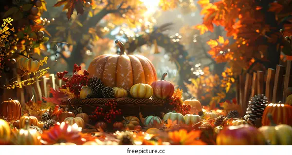 Pumpkins in the Fall