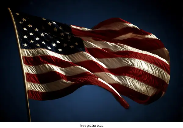 American Flag in Majestic Flow