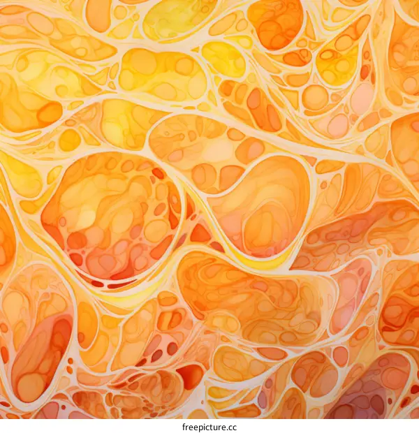 Abstract painting with vibrant colors and fluid shapes