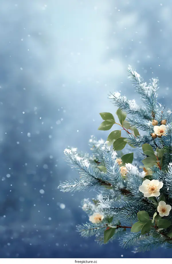 Winter Wonderland Snow-Covered Branches