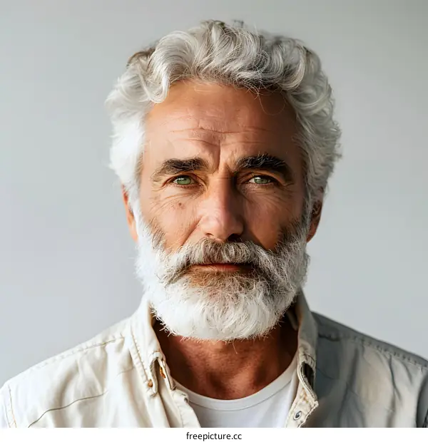 portrait of a handsome bearded man