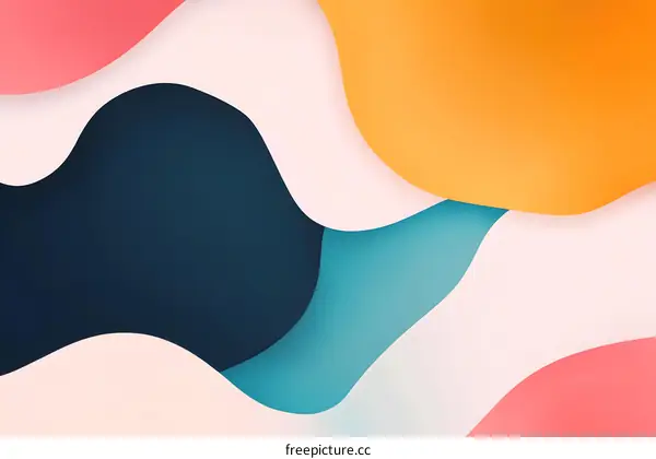 Abstract Colorful Wave Background Design