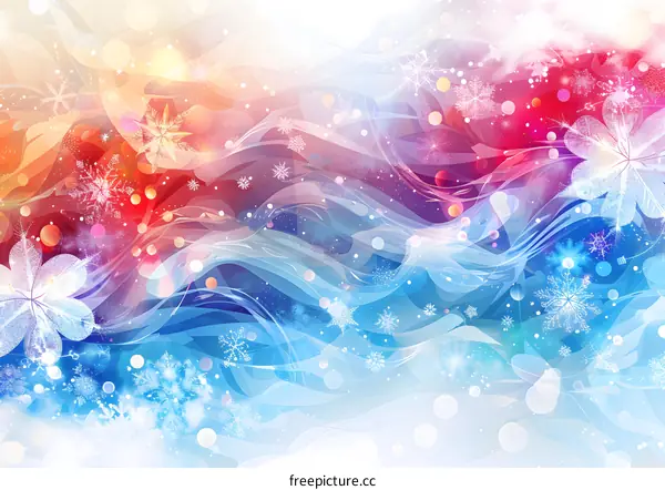 Christmas and new year background with snowflakes