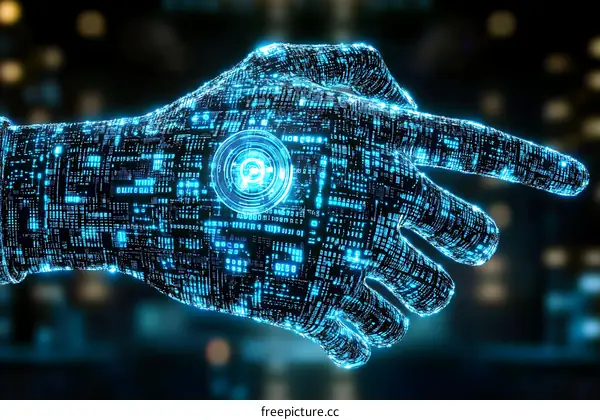 Futuristic Digital Hand Illustartion