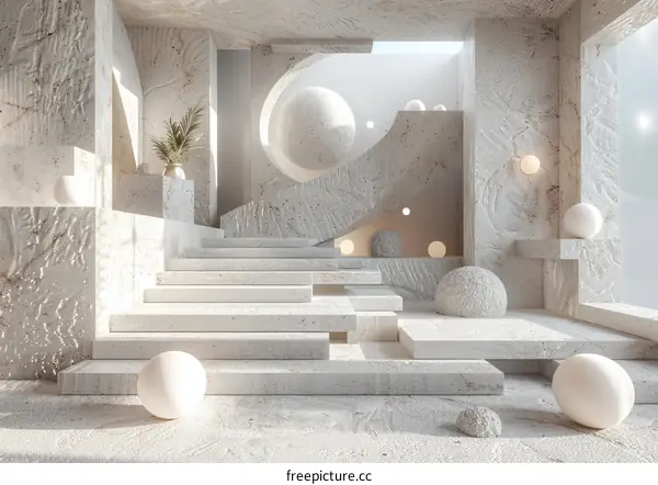 Abstract Minimalist Modern Architecture Interior Design