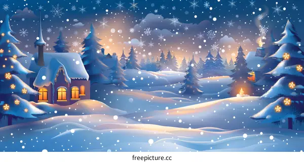 Christmas Snow Scene