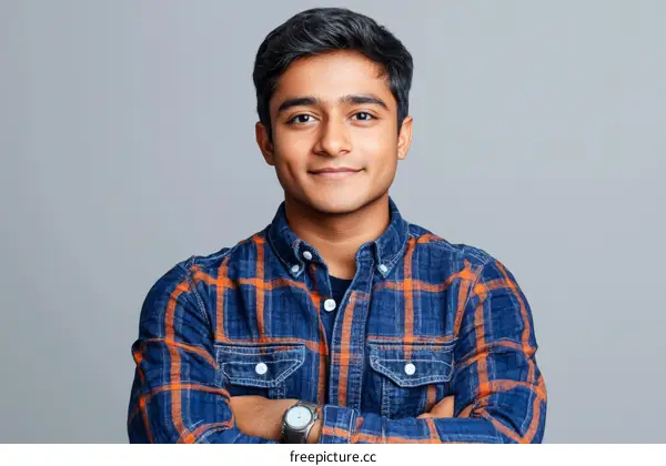 Portrait of a Young Man with Confidence