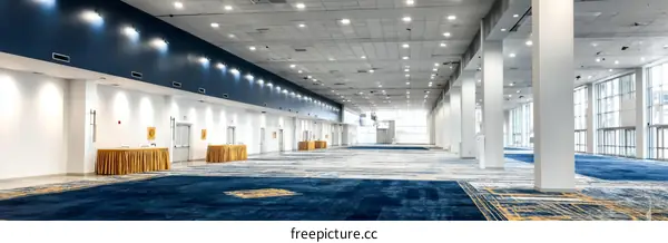 Spacious Empty Convention Center Hallway