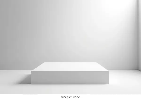 Modern Minimalist White Display Podium