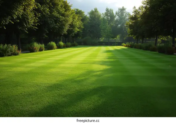 Well-maintained Lawn in a Park Setting