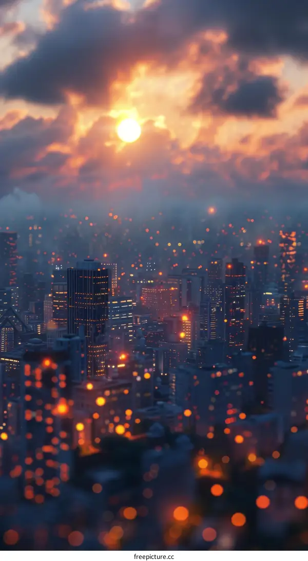 City Skyline at Sunset