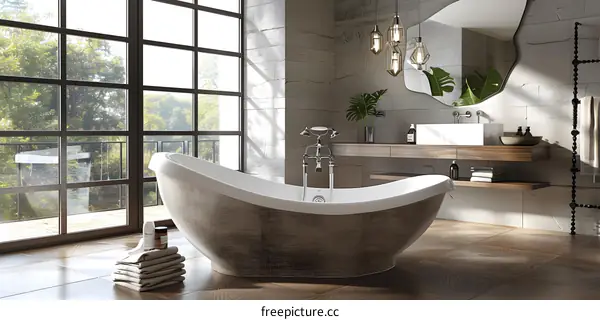 Modern and simple style bathroom