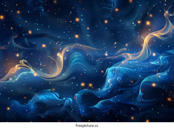 Nebula in the night sky