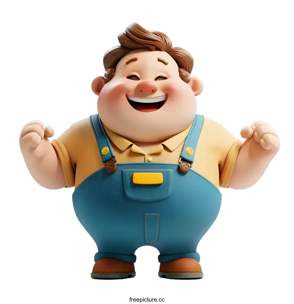 [Transparent Background PNG]Happy Cartoon Man Smiling