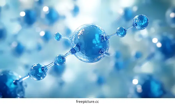 Abstract Illustration of Molecular Structure