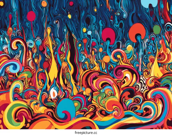 Abstract Colorful Swirls and Patterns Design