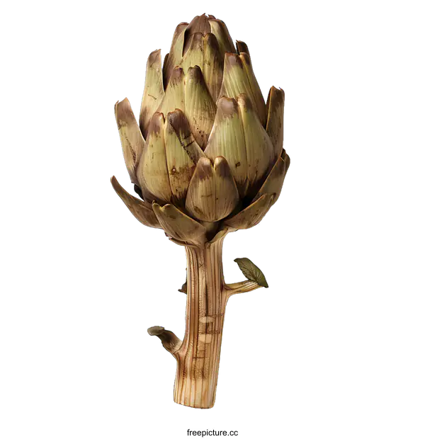 [Transparent Background PNG]Single Artichoke Isolated On White Background