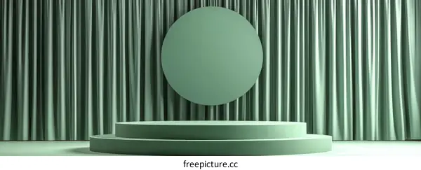 Muted Green Stage Display Podium