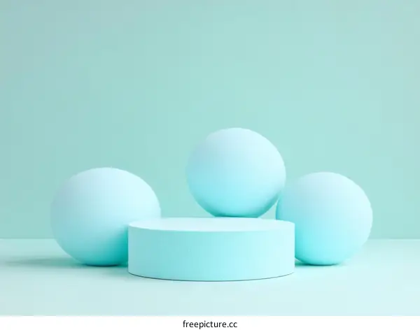 Pastel Blue Geometric Forms