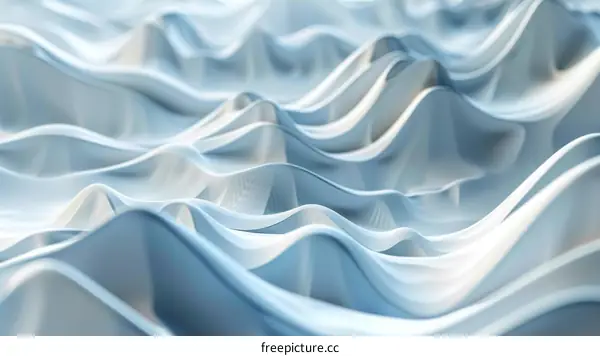 Abstract Blue and White Wave Background