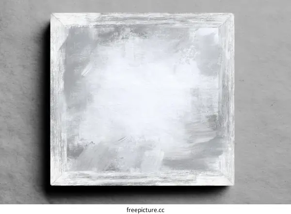 Abstract Grunge White Framed Art Piece