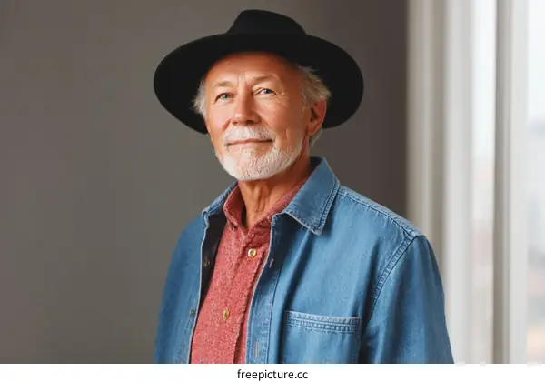 Portrait of a Senior Man in a Hat