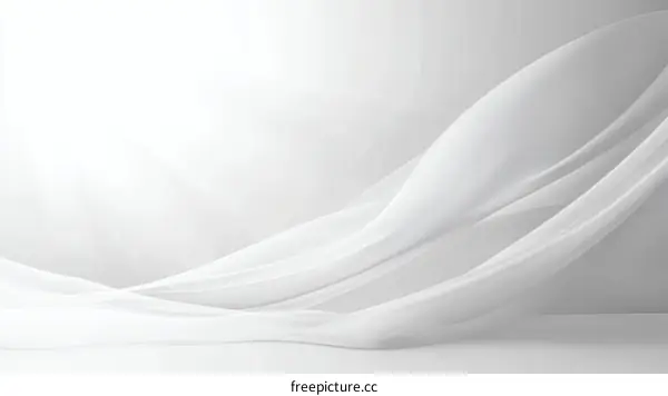Elegant White Fabric Drape Abstract Background