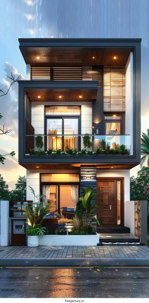Modern Two-Story House Exterior Design