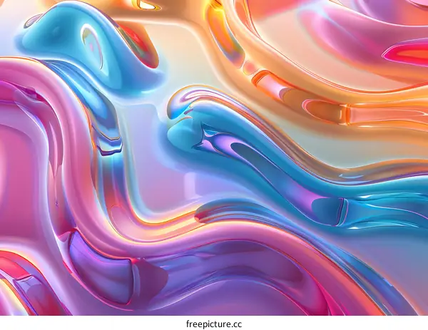Abstract Colorful Wavy Background