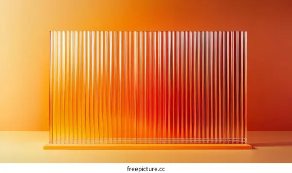 Abstract Geometric Orange Glass Panel