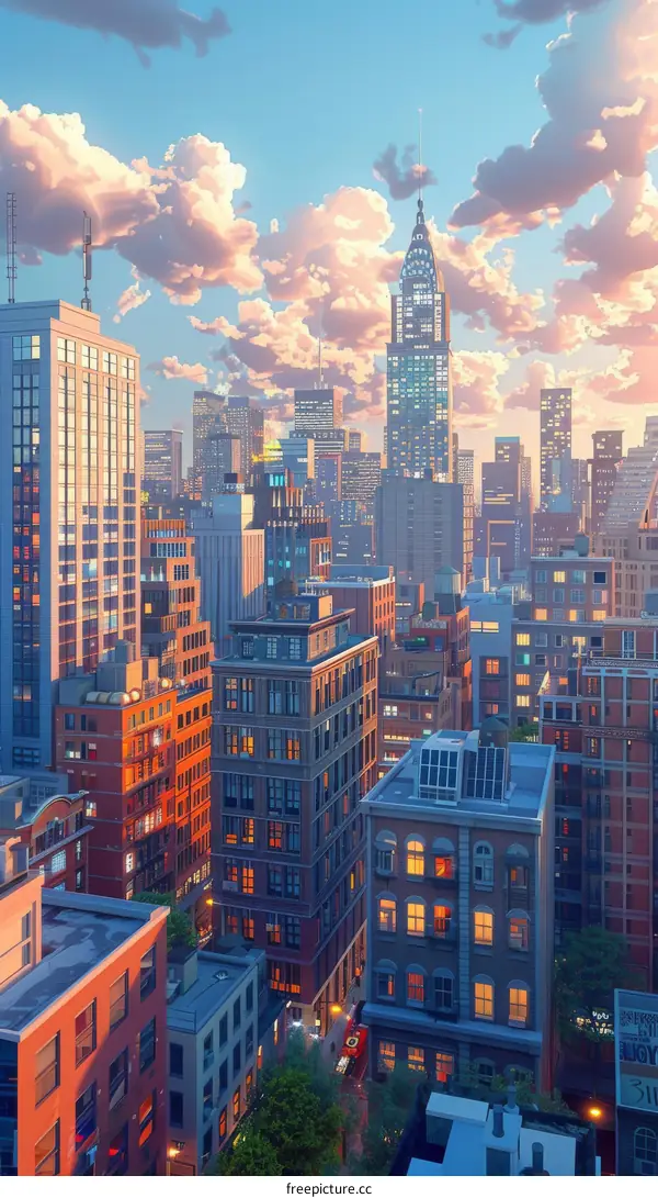 New York City Skyline Illustration