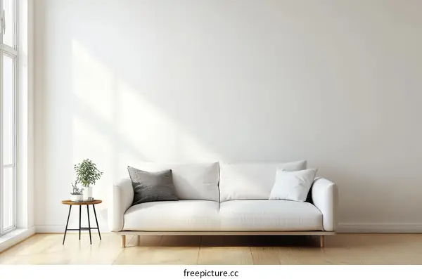 Modern Minimalist Living Room Scene