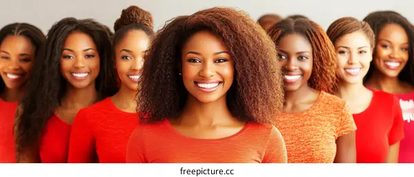 Diverse Group of Smiling African American Women