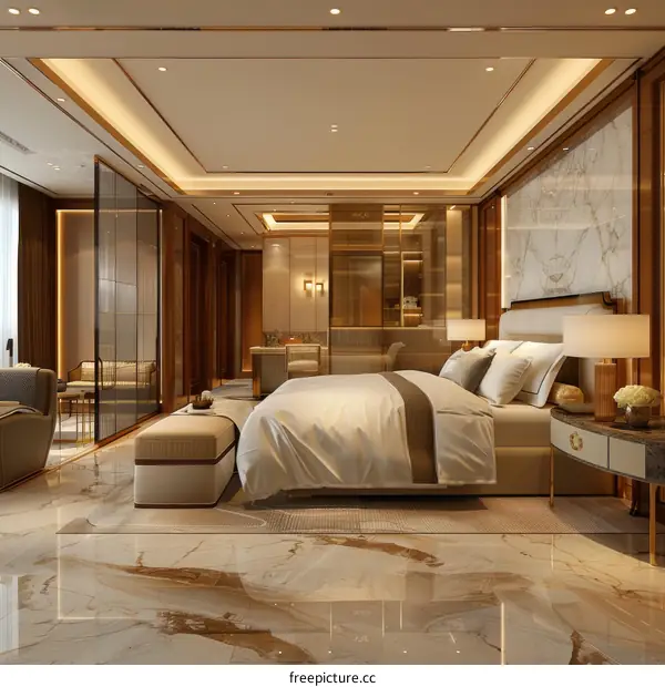 Luxury Bedroom Interior Design Illustration