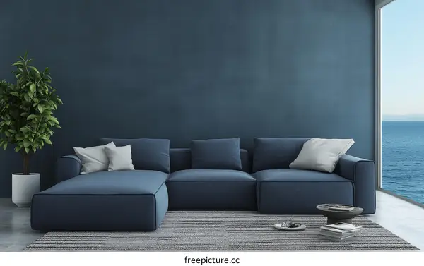 Modern Coastal Living Room Interior Design