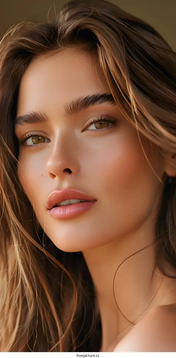 Woman with Long Brown Hair