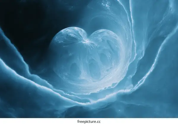 Abstract Artistic Blue Planet Nebula