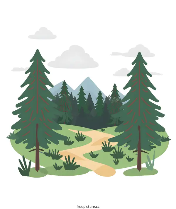 Mountain Landscape With Path